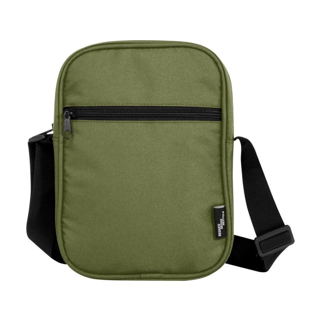 Byron сумка через плечо из переработанных материалов по стандарту GRS объемом 2 л - Оливковый