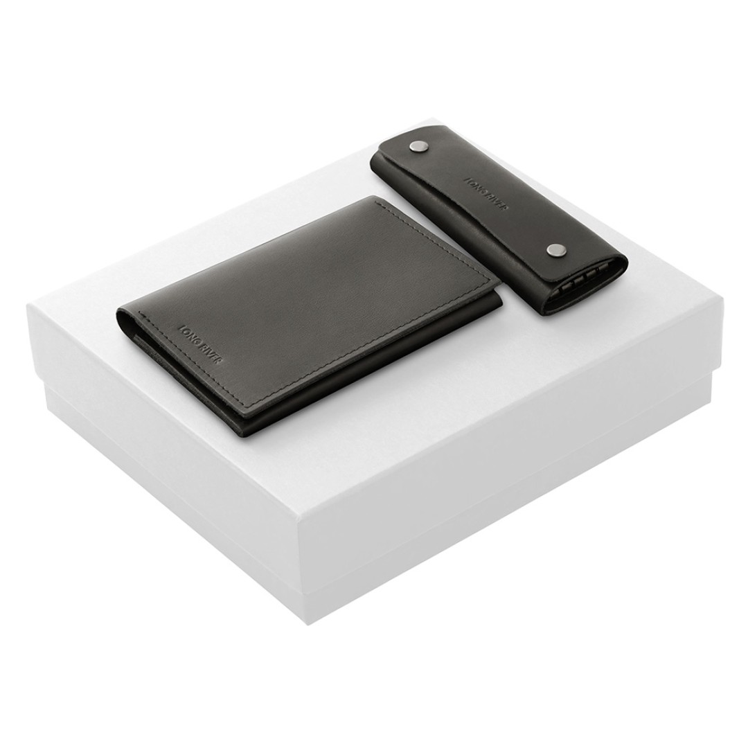 Подарочный набор Long River: обложка для паспорта, ключница, белая коробка