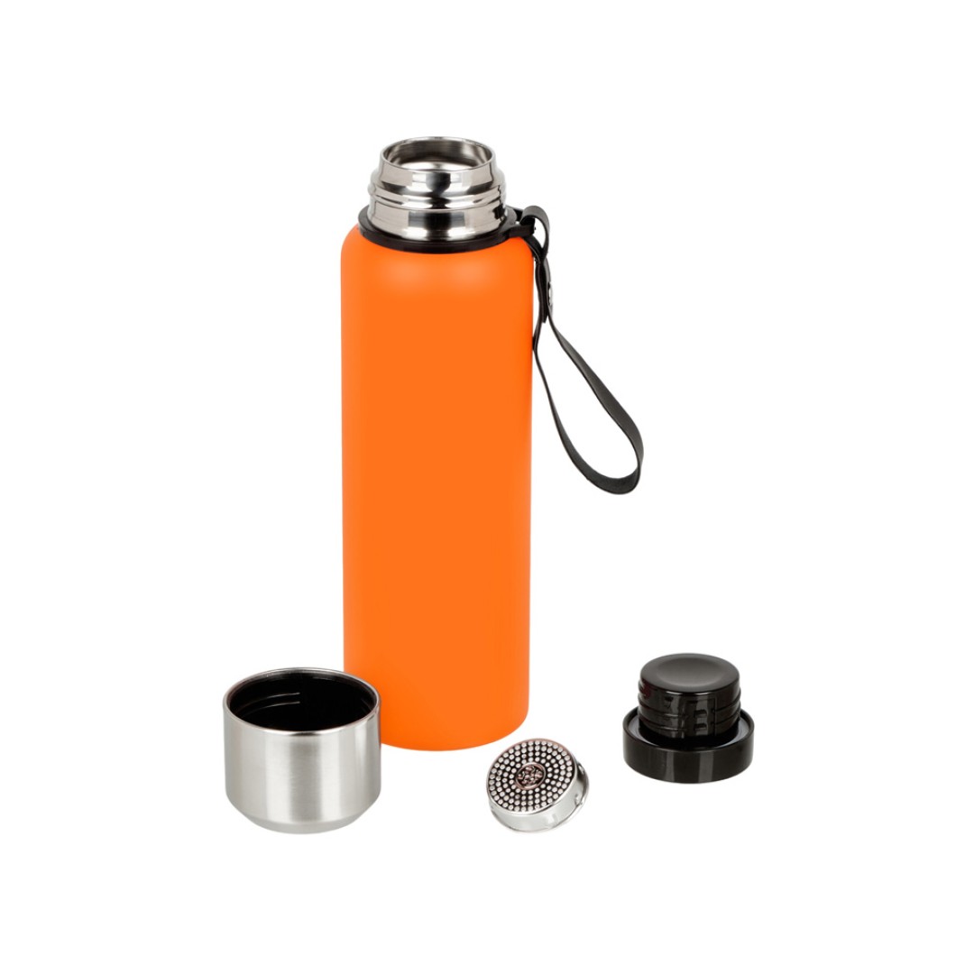 Вакуумный термос "Story", тубус, оранжевый