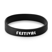 Силиконовый браслет "Forest" 202*12 мм, черный