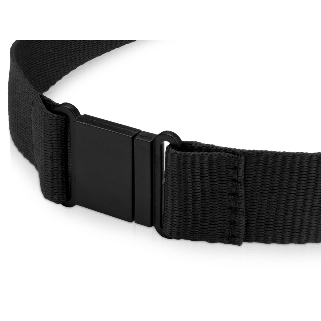 Ланьярд с карабином и замком безопасного разрыва, черный