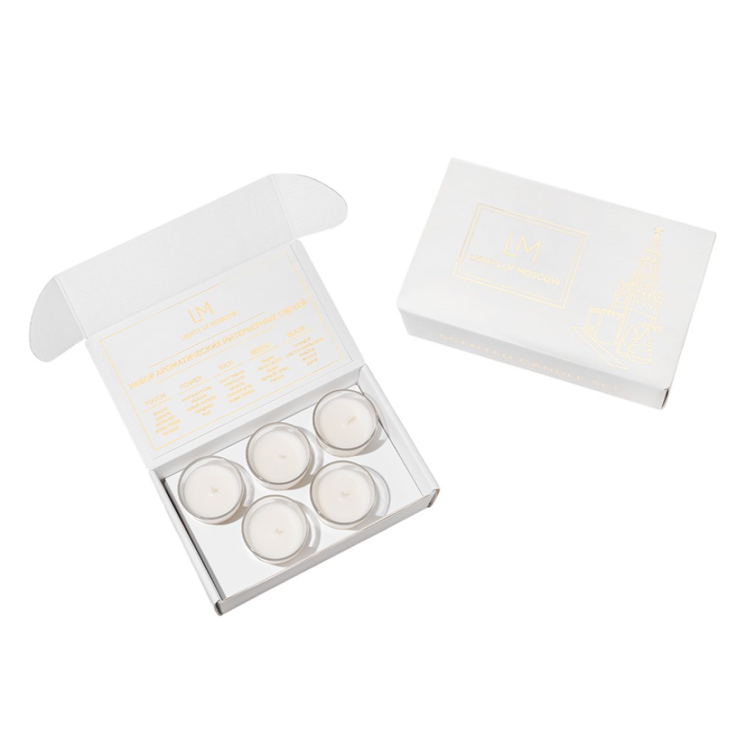Набор ароматических свечей, 5*50 мл (без лого LM)
