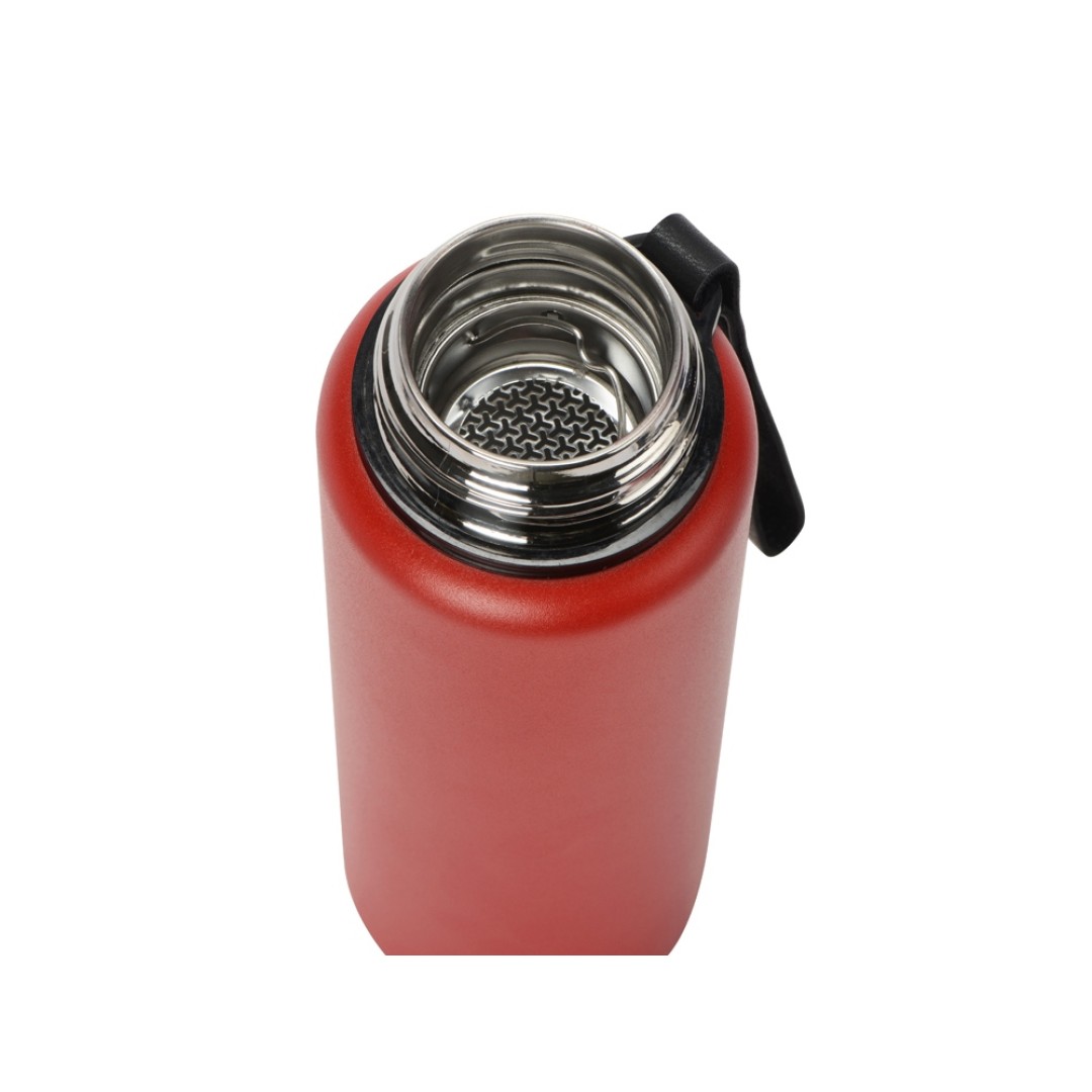 Вакуумный термос "Story" c покрытием powder, красный