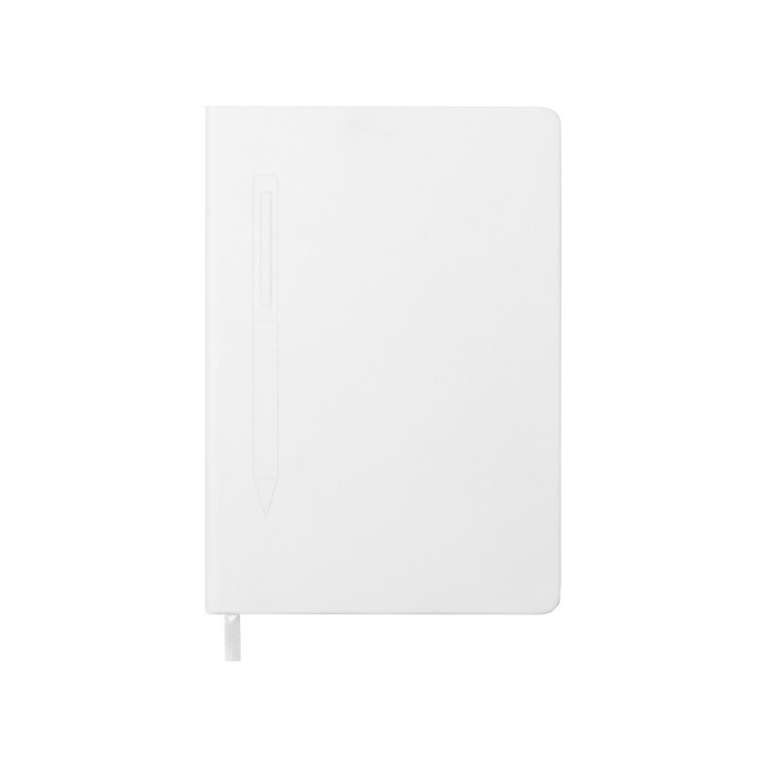Блокнот А5 "Magnet" 14,3*21 с магнитным держателем для ручки, белый (Р)