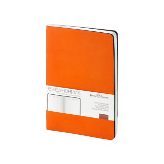 Ежедневник А5 недатированный «Megapolis Velvet Flex», оранжевый