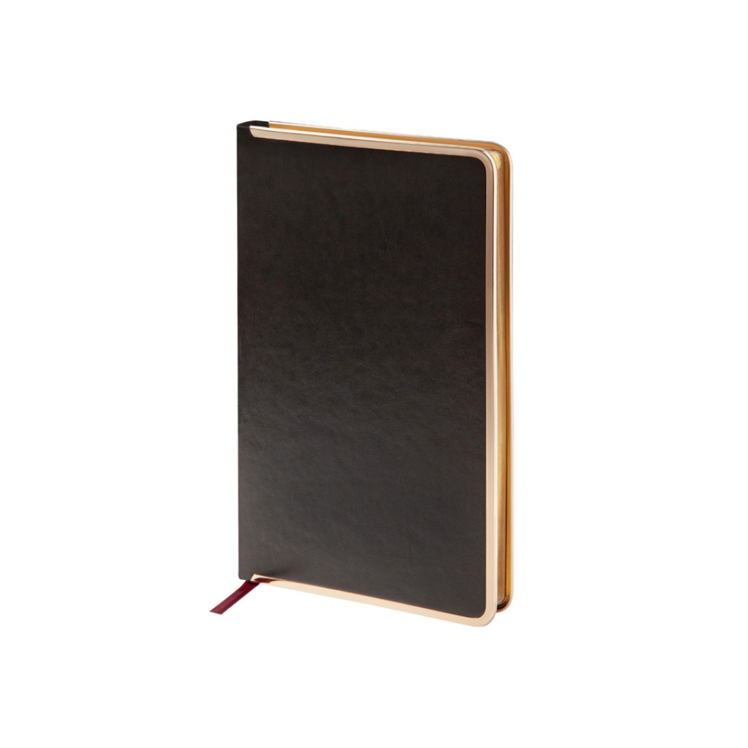 Ежедневник А5 недатированный «Chelsea», серый (золотистый кант и срез)