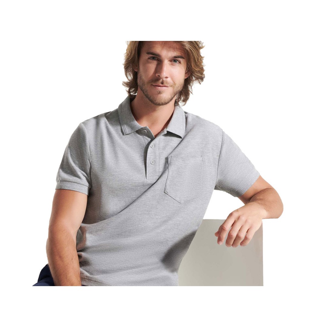 Рубашка поло "Centauro Premium" мужская, серый меланж