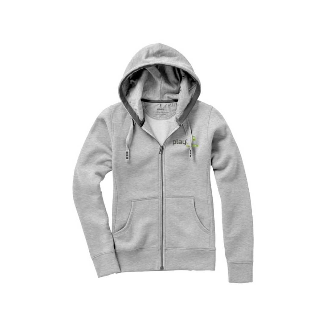 Толстовка «Arora» женская с капюшоном, серый меланж