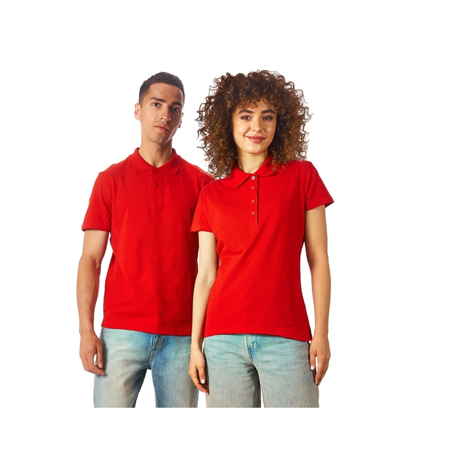 Рубашка поло "First" женская, красный