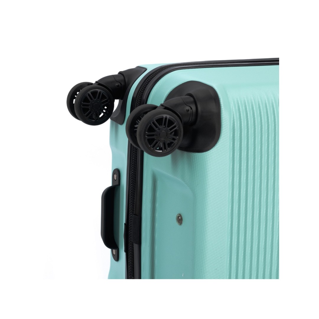 Чемодан TORBER Caspian, светло-зелёный, ABS-пластик, 49 х 29 х 78 см, 96 л
