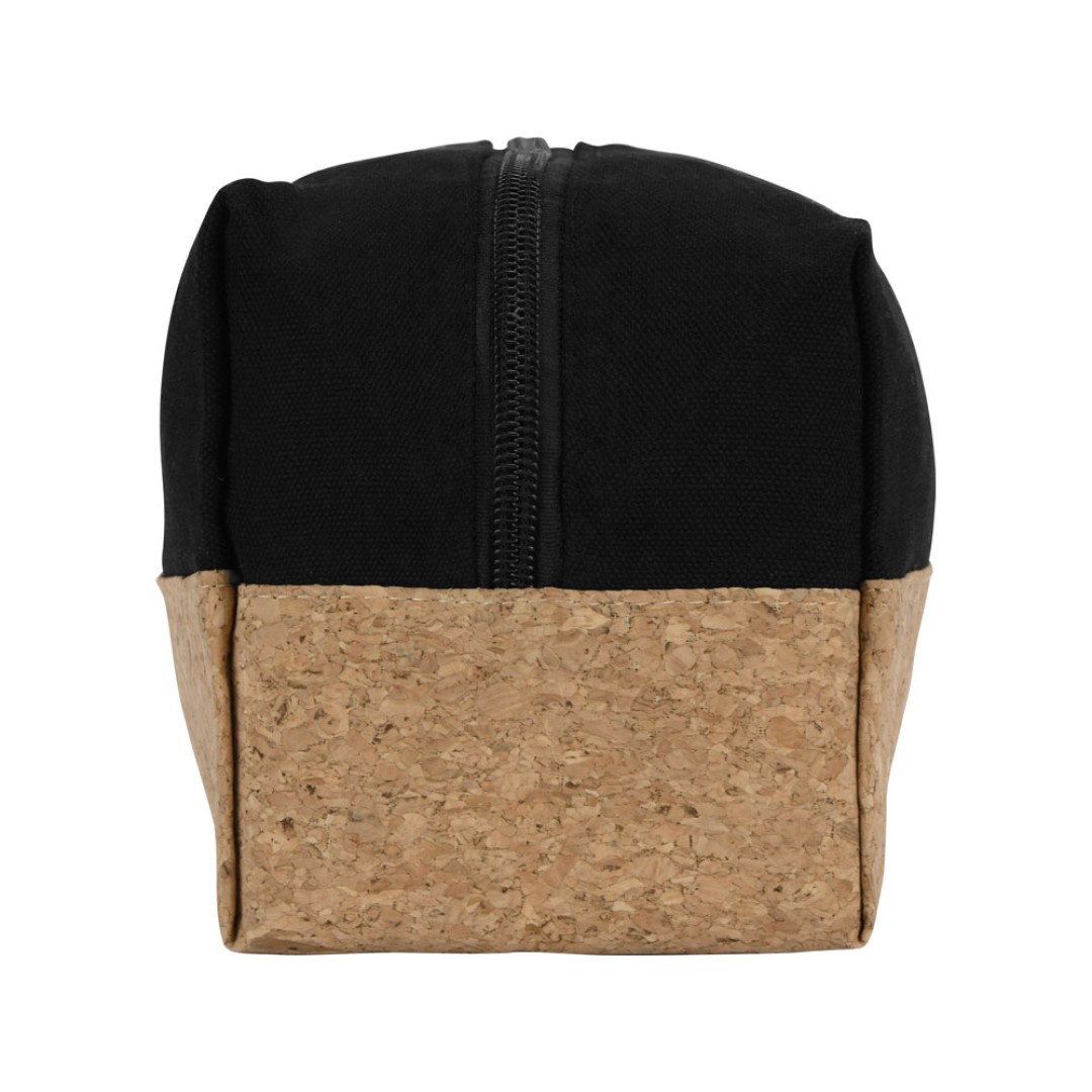 Несессер Corky хлопковый с пробковой вставкой, черный