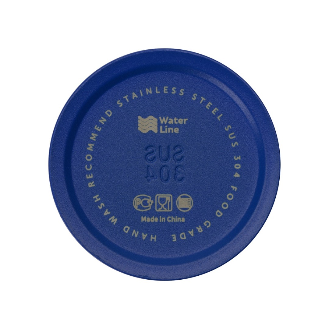 Бутылка для воды «Supply» Waterline, нерж сталь, 850 мл, синий/черный