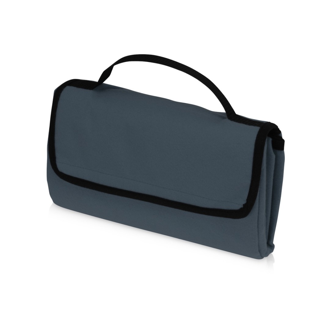 Подарочный набор с пледом и колонкой в сумке - холодильнике " Musical trek", синий