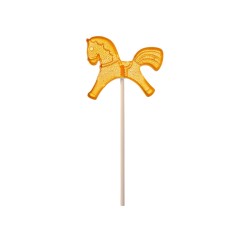 Леденец "Лошадка", желтый со вкусом апельсина, 21 гр.