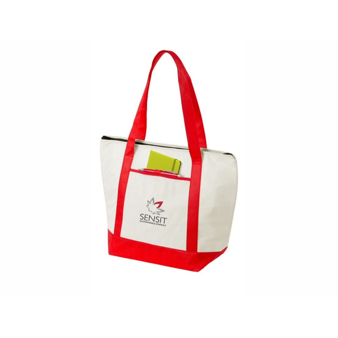 Сумка-холодильник "Lighthouse", натуральный/красный