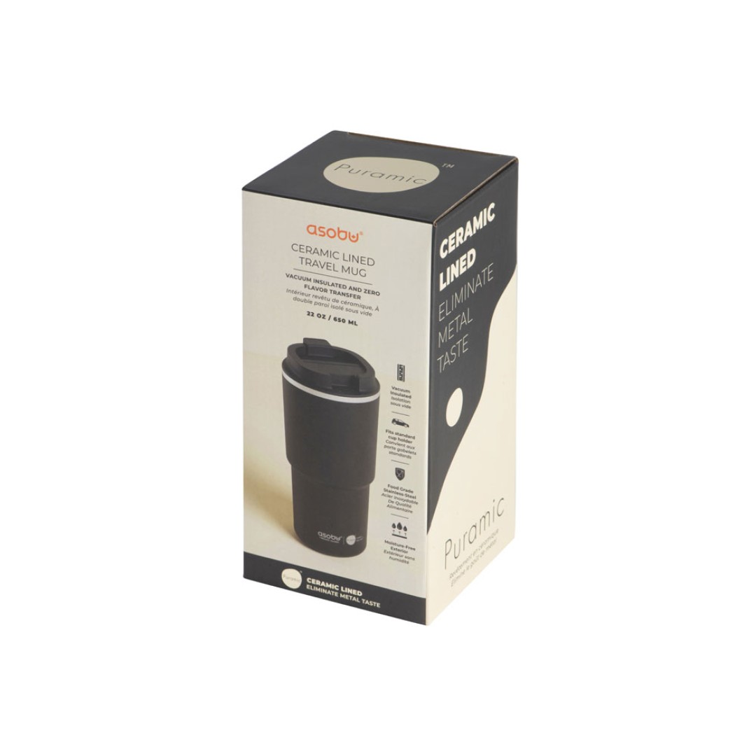 Вакуумная термокружка с  керамическим покрытием «Pick-Up», 650 мл, черный