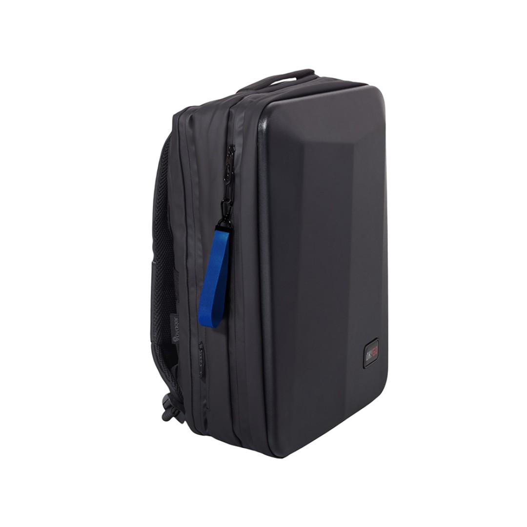 Ремувка с черным карабином "Summit", 2 см, синий/черный