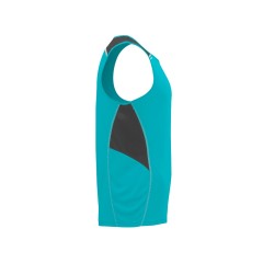 Майка "Misano" мужская, бирюзовый/эбеновый