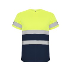 Футболка "Delta" мужская, нэйви/неоновый желтый