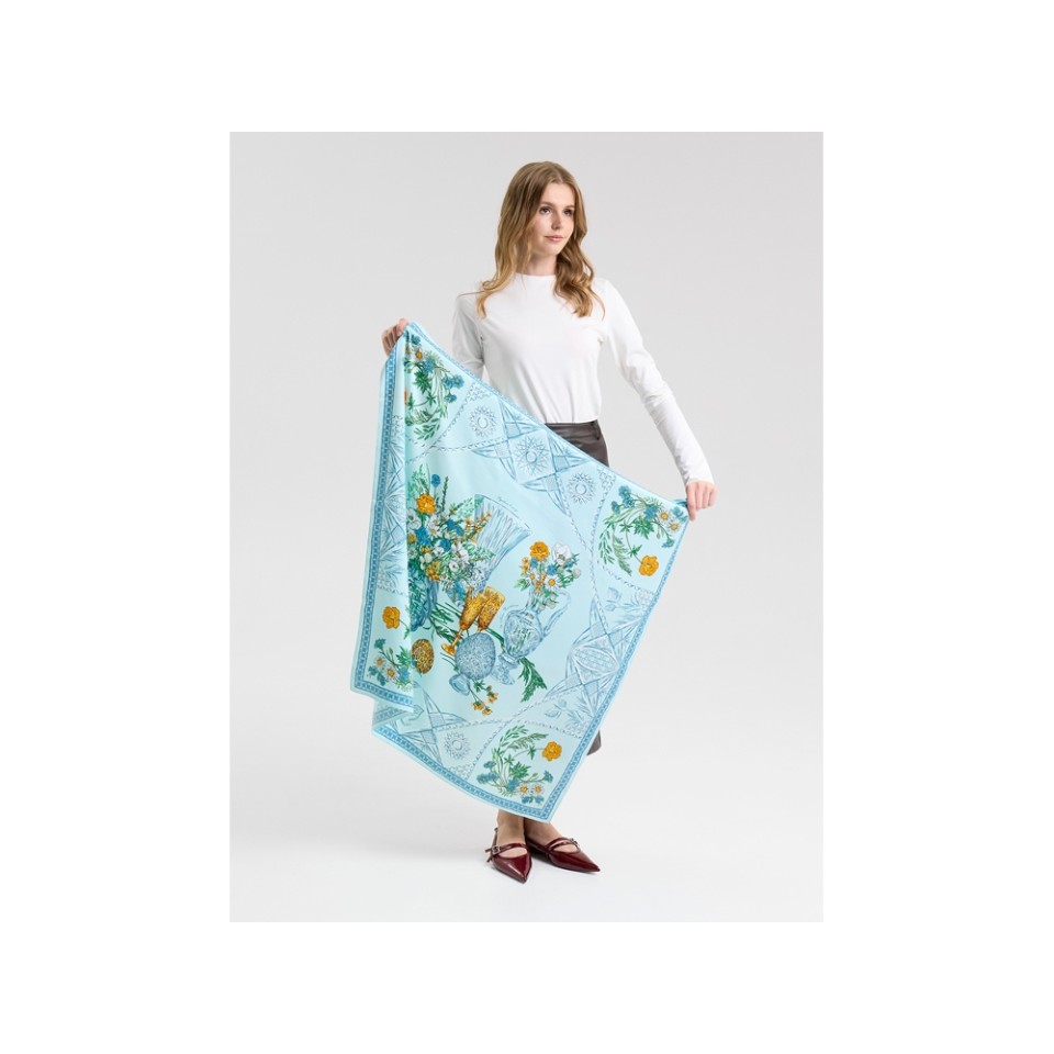 Платок «Мелодия хрусталя», голубой