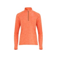 Толстовка с воротом на молнии женская "Melbourne", меланжевый оранжевый