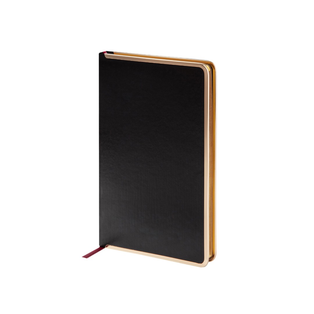 Ежедневник недатированный A5 «Chelsea», черный (золотистый кант и срез)