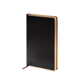 Ежедневник недатированный A5 «Chelsea», черный (золотистый кант и срез)