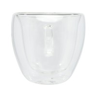 Стеклянный стакан Manti объемом 100 мл с двойными стенками и подставкой из бамбука, 2 шт. , natural