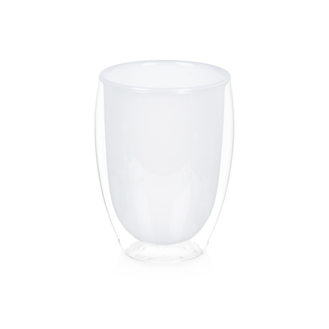 Стакан с двойными стенками, белый внутри