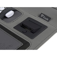 Органайзер с беспроводной зарядкой 5000 mAh "Powernote", темно-серый