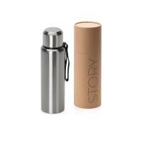 Вакуумный термос "Story", тубус, серебристый