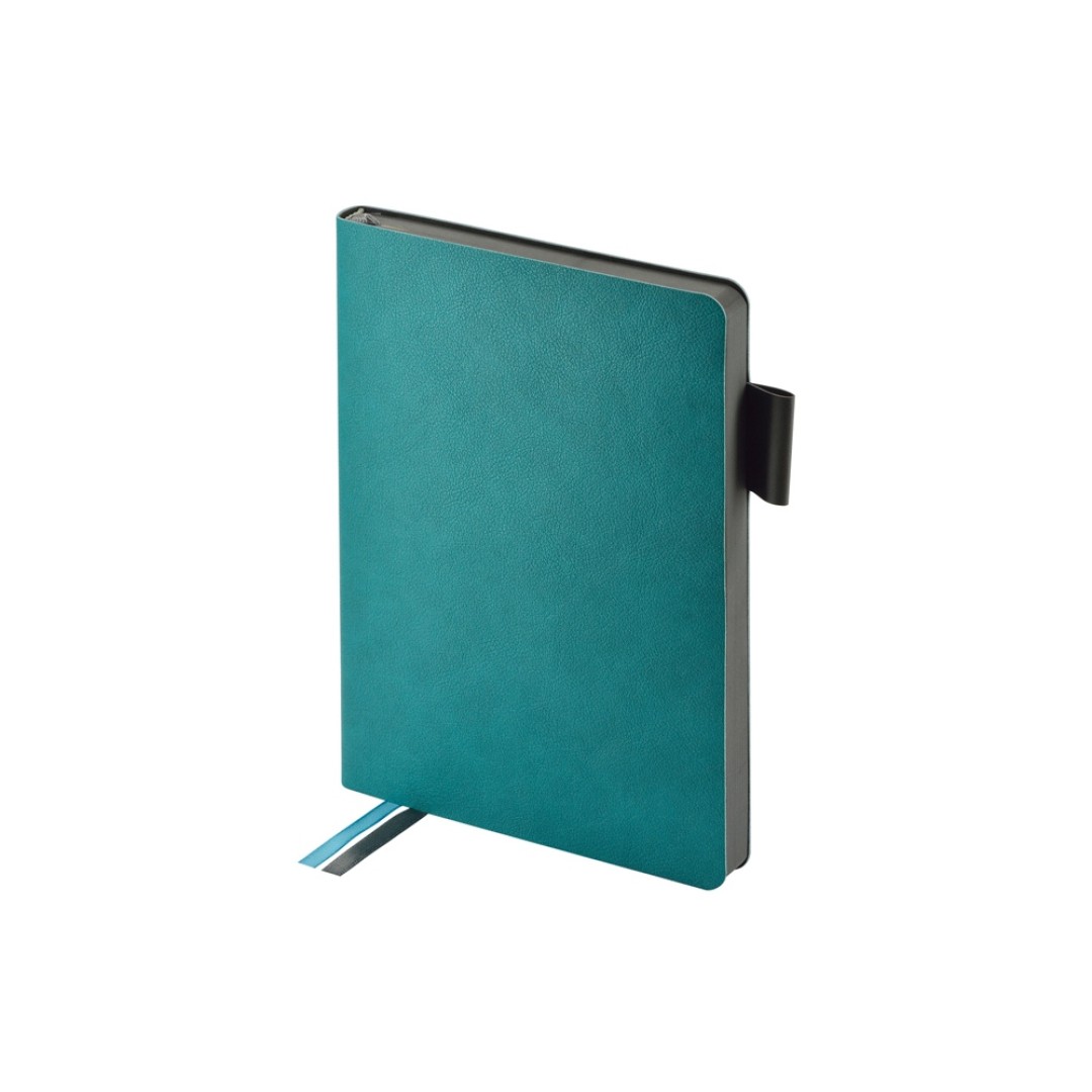 Ежедневник А5 датированный "Boston" 2026, морская волна с серым обрезом