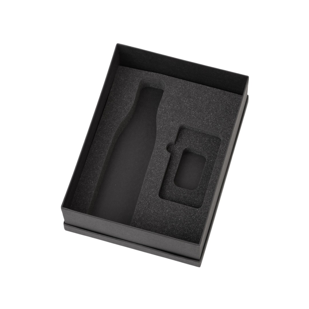 Подарочный набор с термобутылкой и повербанком С1, 5000 mAh, синий