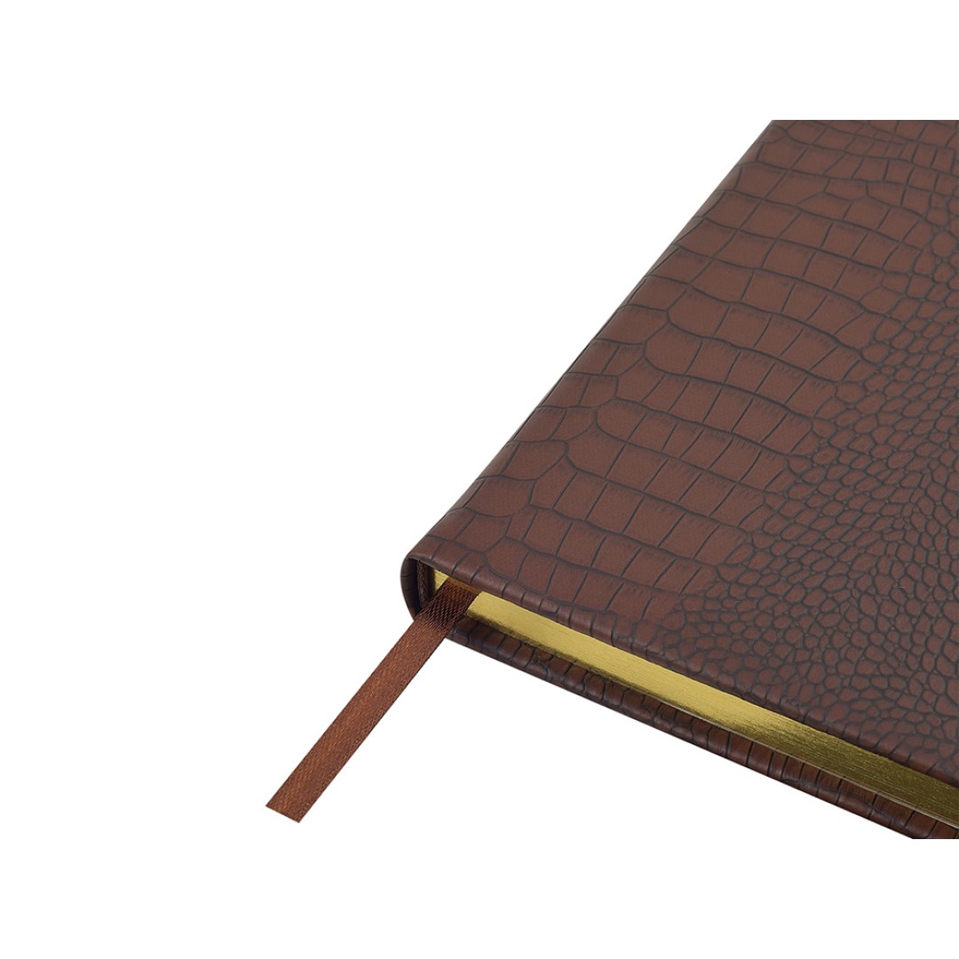 Ежедневник недатированный А5 "Amazonia", коричневый с золотым обрезом