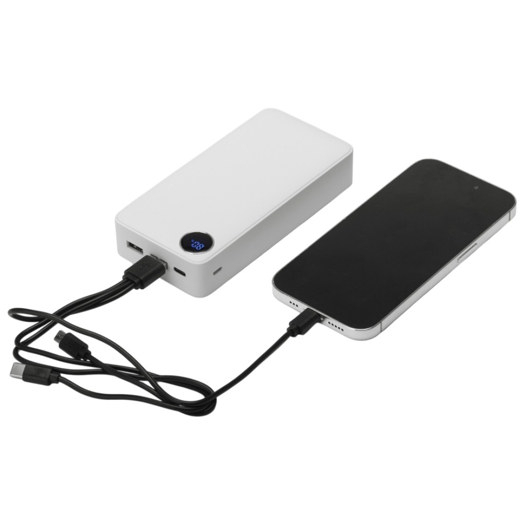 Внешний аккумулятор «Mild Pro» c быстрой зарядкой QC/PD, 20 000 mAh, белый