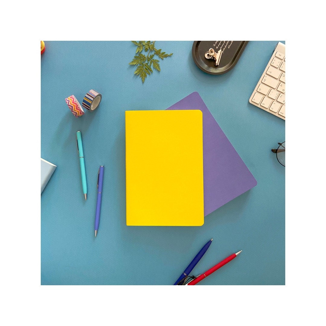 Ежедневник А5 недатированный «Megapolis Velvet Flex», желтый