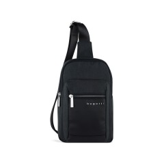 Сумка кросс-боди мужская BUGATTI Sera, антрацитовая, полиэстер, 17х6х26,5 см, 2,5 л