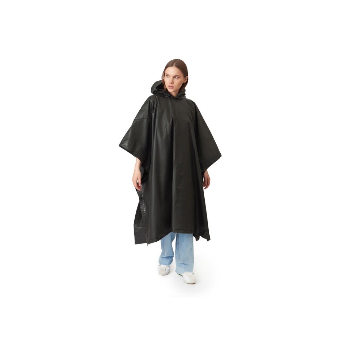 Пончо «Hawaii» c чехлом унисекс, черный