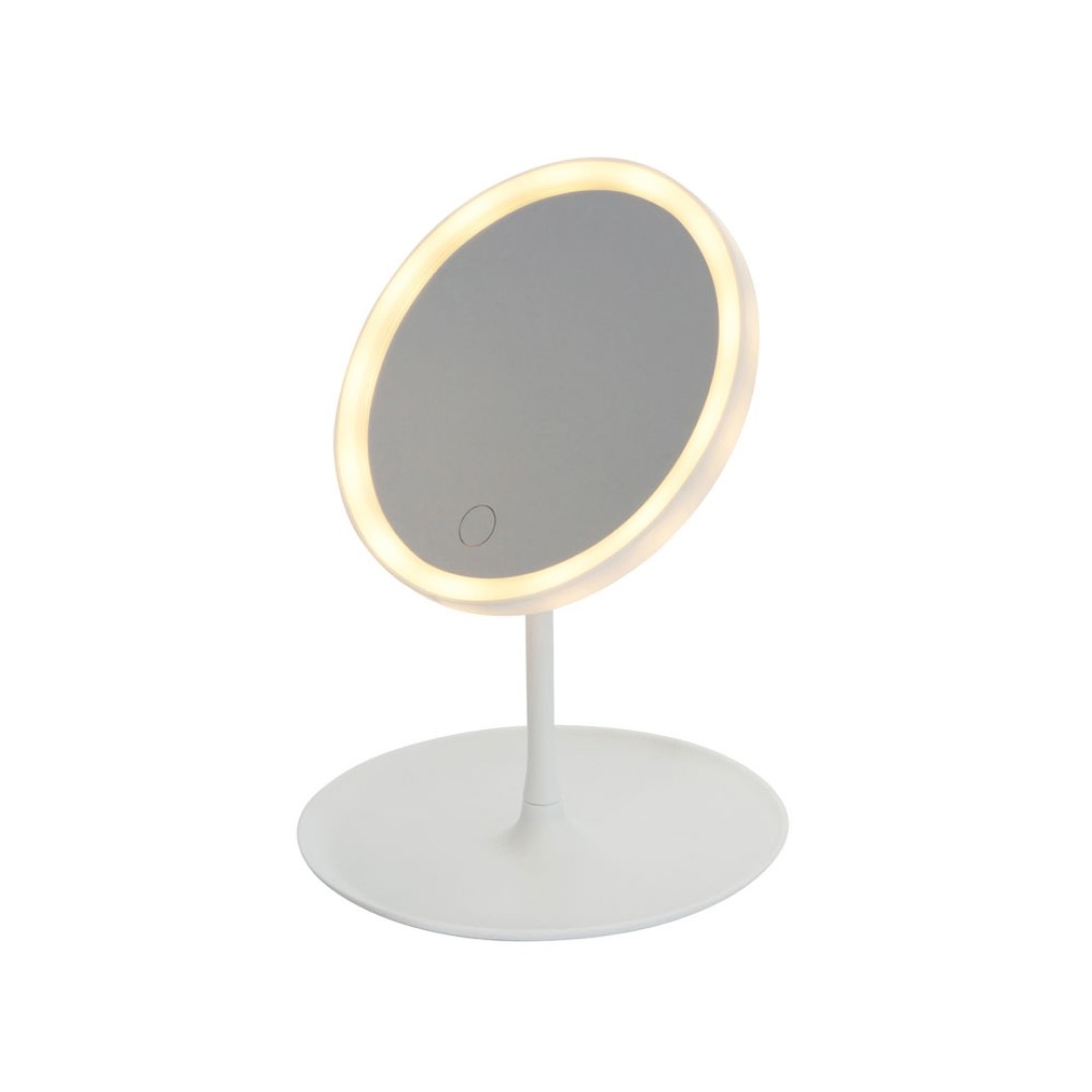 Косметическое зеркало с LED-подсветкой "Beautific", белый