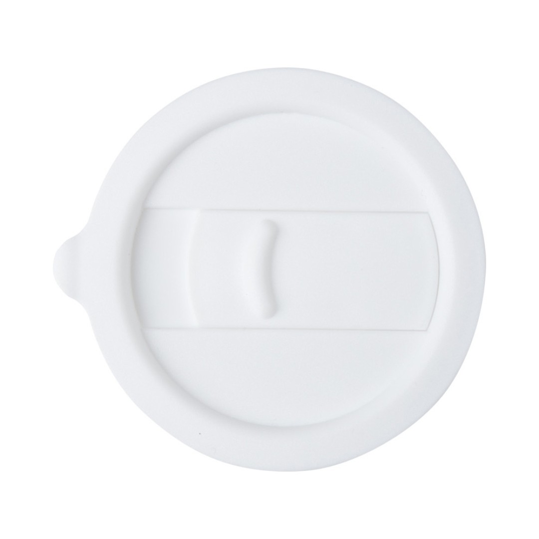 Java керамическая кружка емкостью 330 мл с силиконовой оберткой и пластиковой крышкой - Белый