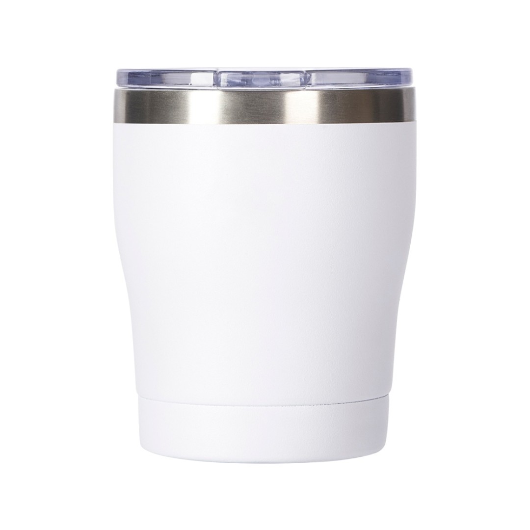 Вакуумная термокружка c керамическим покрытием "Rodos", непротекаемая крышка, 350 мл, белый
