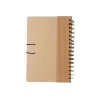 Крафтовый блокнот А5 в твердой обложке "Saharan Cypress", 80 листов 70 гр/м2 бумаги, натуральный