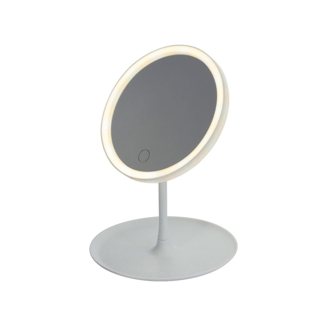 Косметическое зеркало с LED-подсветкой "Beautific", белый