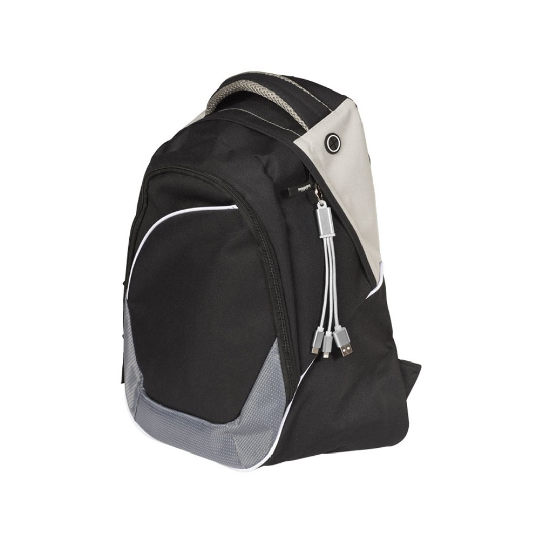 Кабель для зарядки Metal «3-в-1» с брелоком, серый