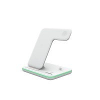 Беспроводное зарядное устройство для гаджетов "3-в-1" с технологией QI Canyon WS-302 (CNS-WCS302W), белый
