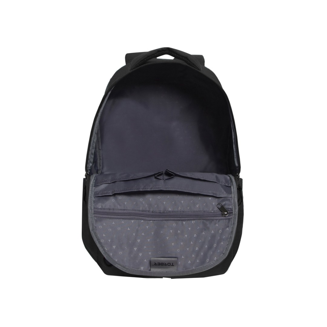 Рюкзак TORBER FORGRAD 2.0 с отделением для ноутбука 15,6", черный, полиэстер меланж, 46 х 31 x 17 см