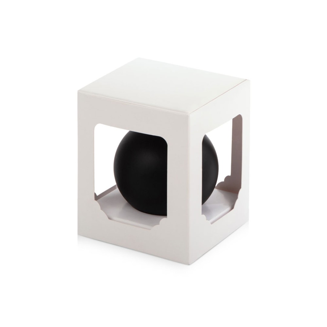 Стеклянный шар черный матовый, заготовка шара 6 см, цвет 83, матовый