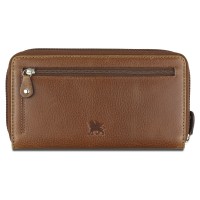 Кошелек Mano "Don Montez", натуральная кожа в коньячном цвете, 19 х 10,3 см