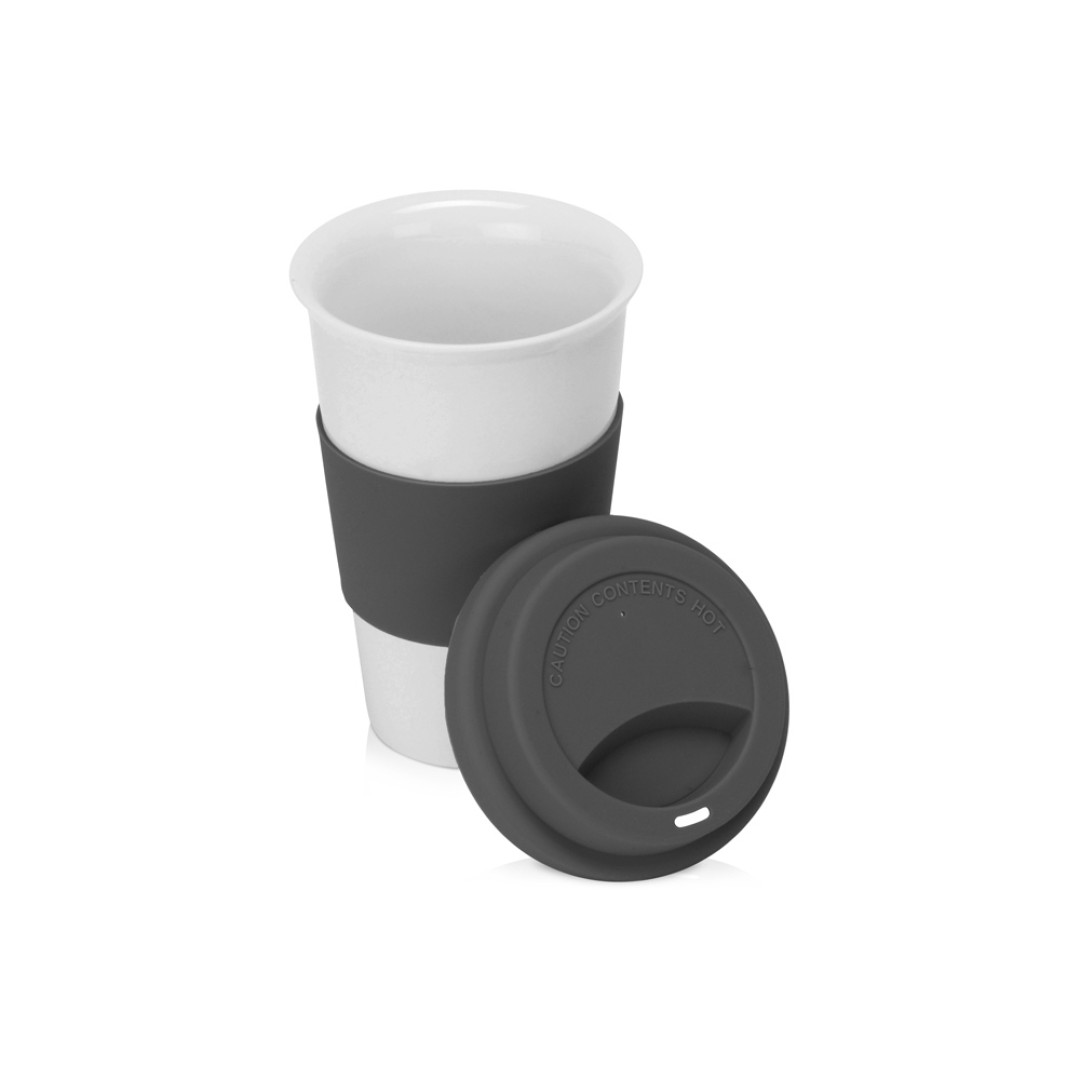 Фарфоровая кружка с двойными стенками "Toronto", 300 мл, серый