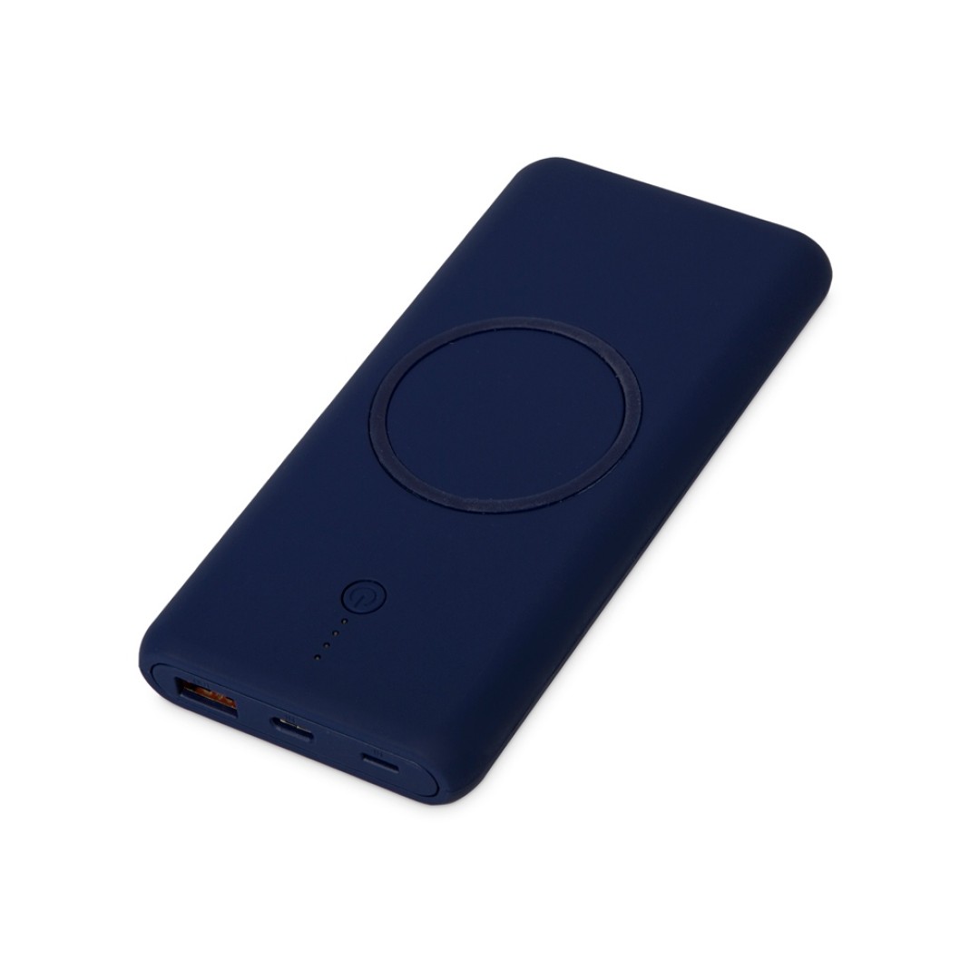 Внешний беспроводной аккумулятор c QC/PD "Reload", 10000 mAh, темно-синий (Р)